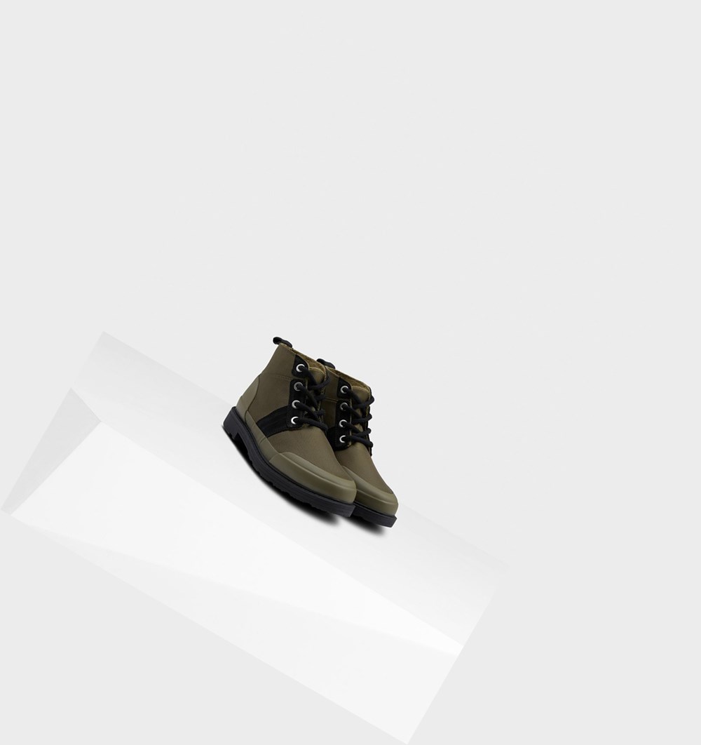 Botines Hunter Original Insulated Ankle Mujer Negras Verde Oliva | 714KDLZUN