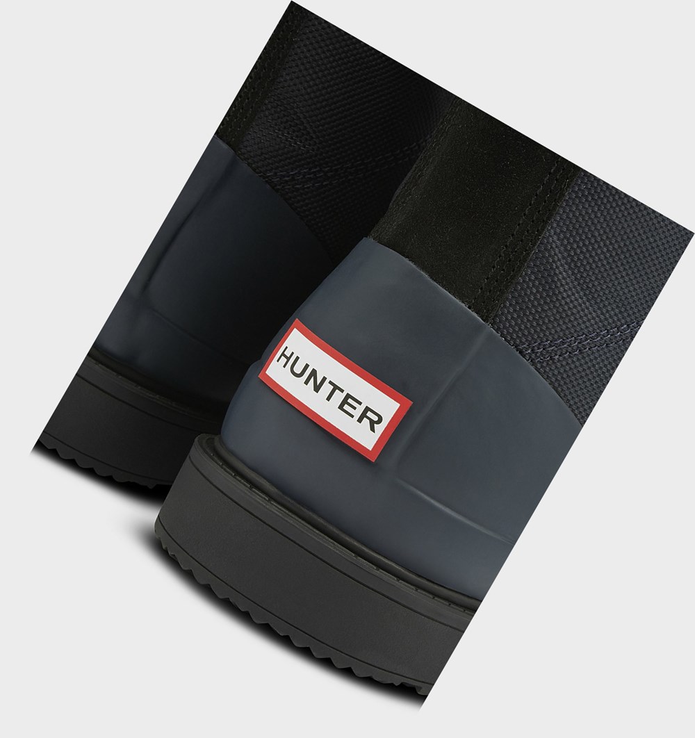 Botines Hunter Original Insulated Hombre Azul Marino Negras | 130MGBXAZ