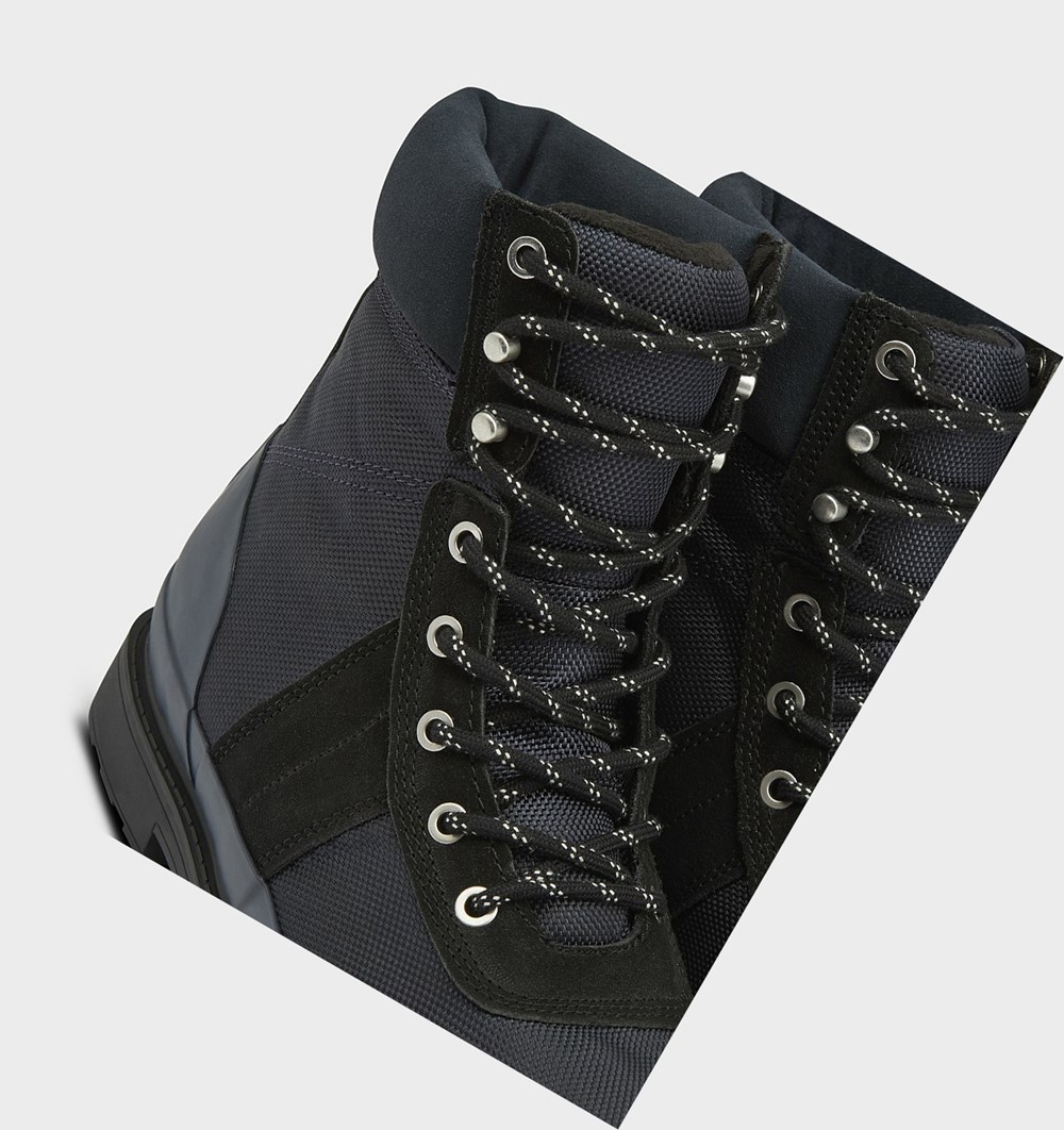 Botines Hunter Original Insulated Hombre Azul Marino Negras | 130MGBXAZ