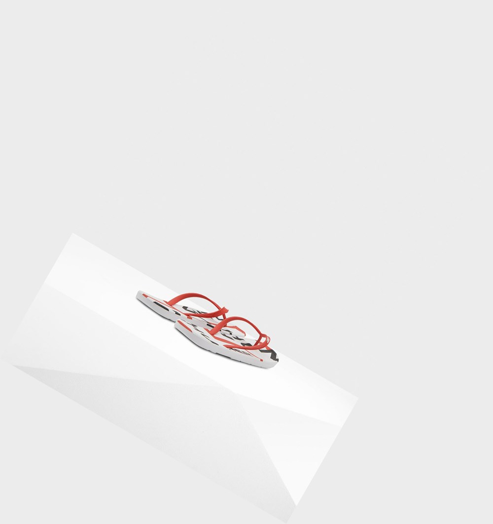 Chanclas Hunter Original Exploded Logo Hombre Rojas | 954KWXDOT