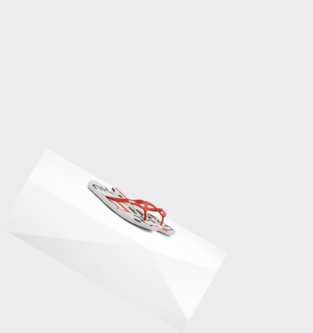 Chanclas Hunter Original Exploded Logo Hombre Rojas | 954KWXDOT