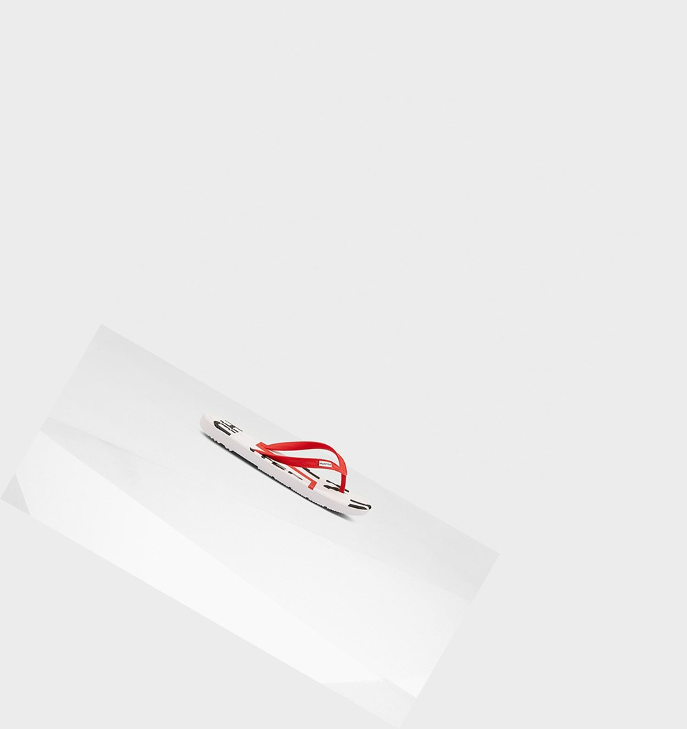 Chanclas Hunter Original Exploded Logo Mujer Rojas | 894QXYIAW