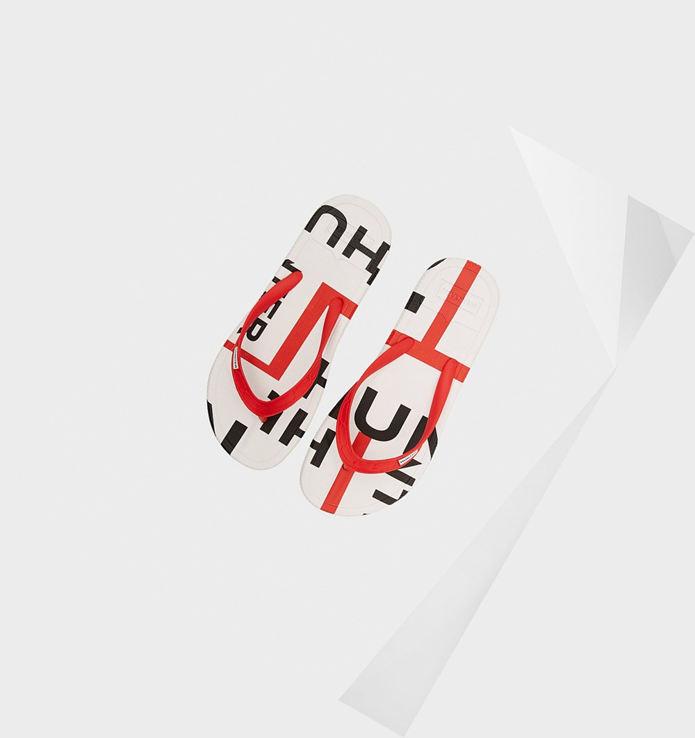 Chanclas Hunter Original Exploded Logo Mujer Rojas | 894QXYIAW