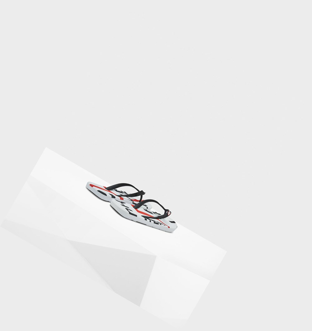 Chanclas Hunter Original Exploded Logo Mujer Negras | 974XDIHAV