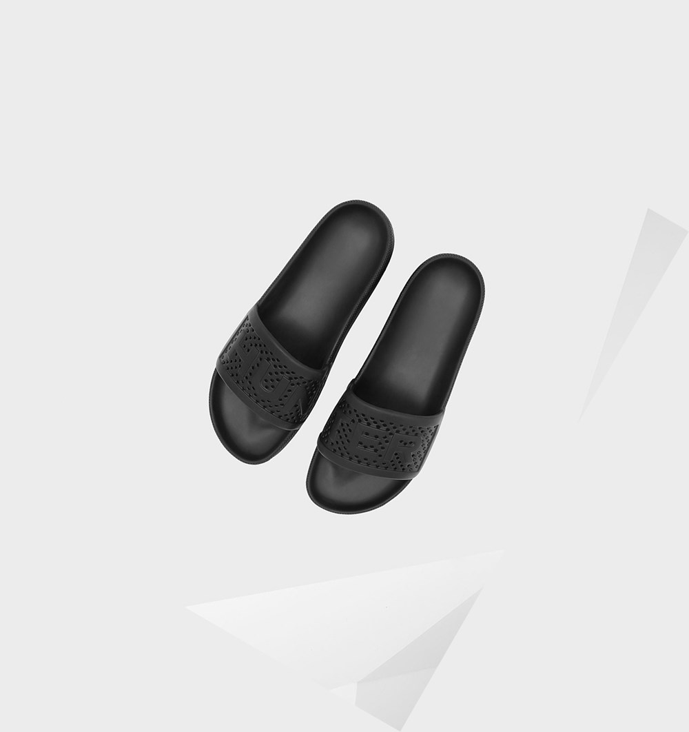 Sandalias de Diapositivas Hunter Original Ligeros Moulded Hombre Negras | 013ZYFUMI