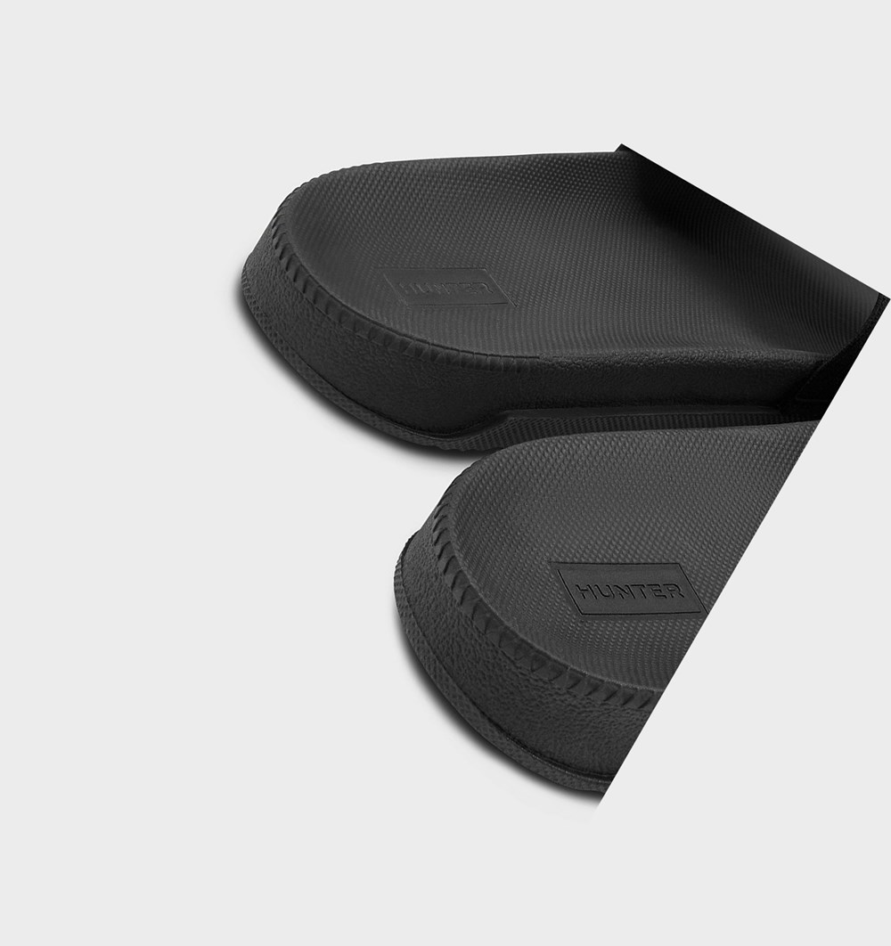 Sandalias de Diapositivas Hunter Original Elastic Mujer Negras | 678ZKFVAQ
