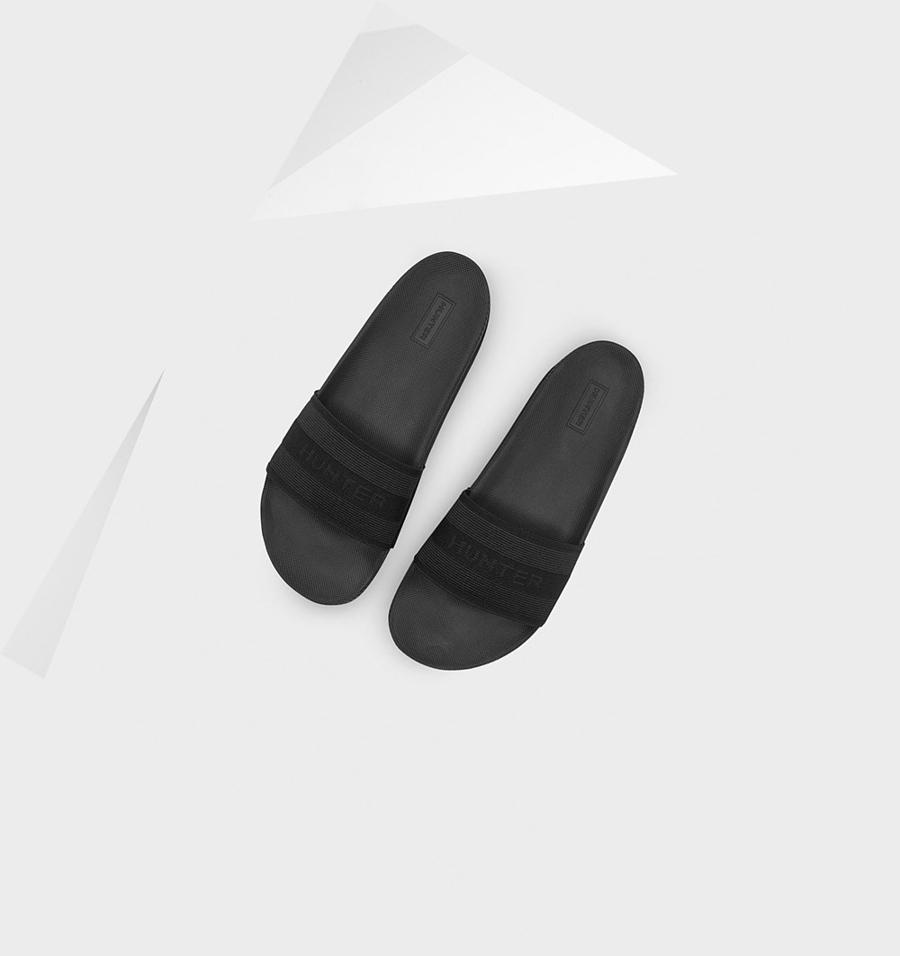 Sandalias de Diapositivas Hunter Original Elastic Mujer Negras | 678ZKFVAQ