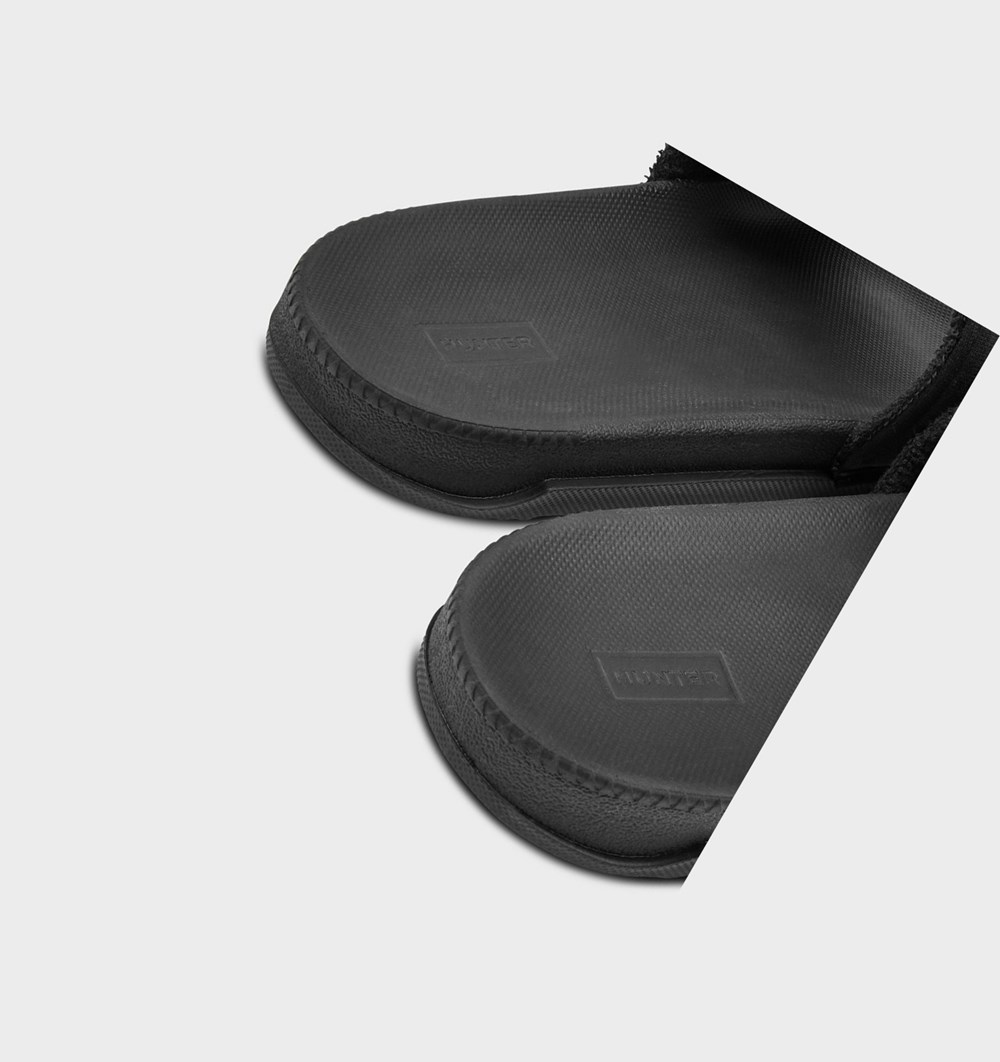 Sandalias de Diapositivas Hunter Original Adjustable Hombre Negras | 913MPJQTH