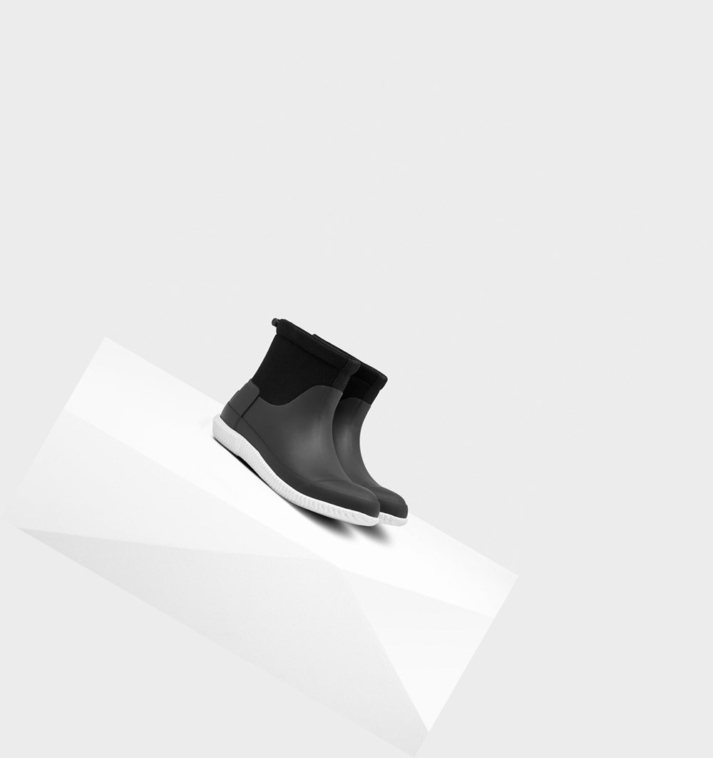 Zapatillas Hunter Original Corta Mesh Boots Mujer Negras | 846NDHIOK