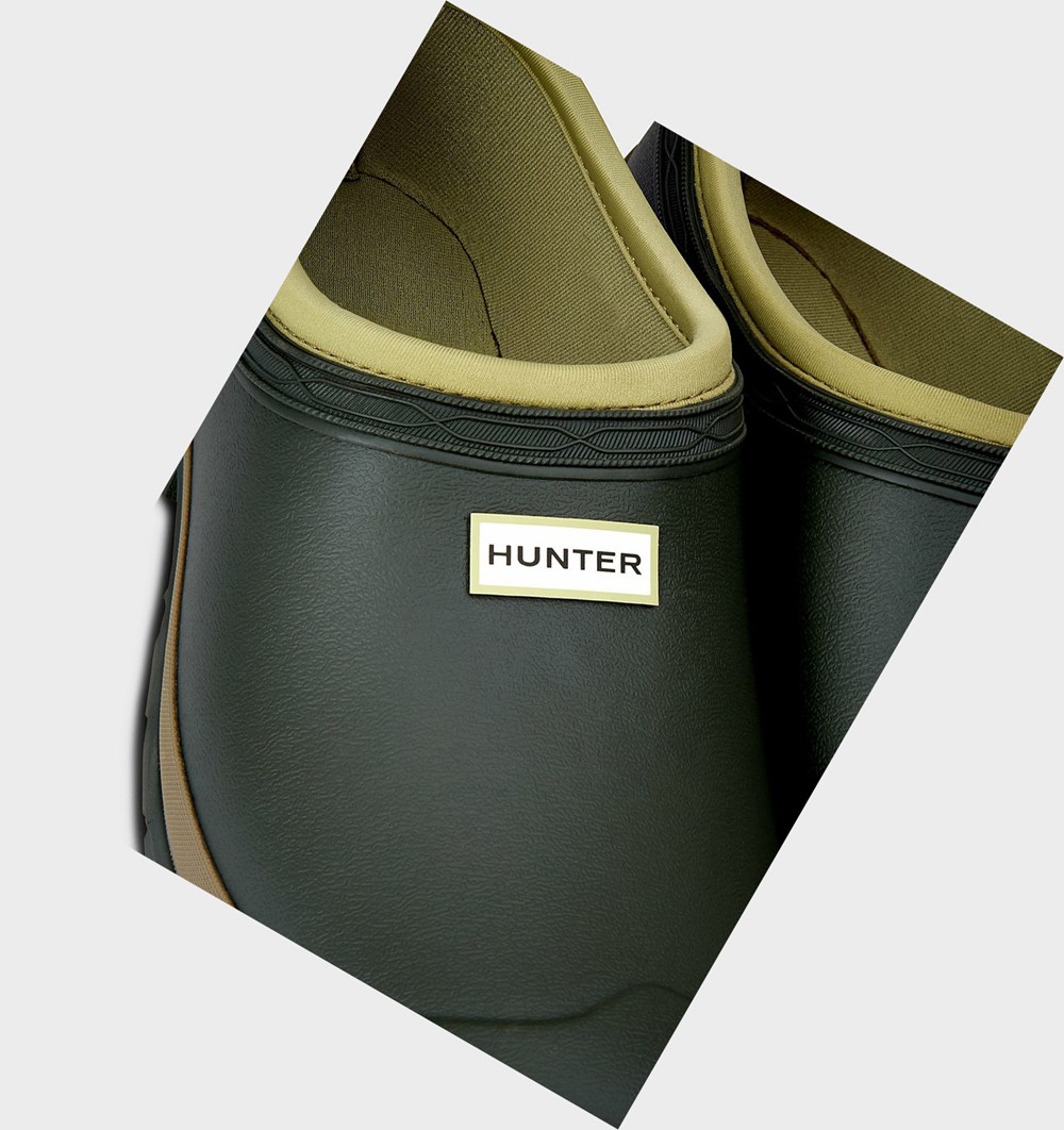 Zuecos Hunter Gardener Hombre Verde Oliva | 758UGFTEB