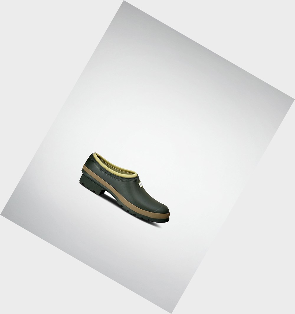 Zuecos Hunter Gardener Hombre Verde Oliva | 758UGFTEB