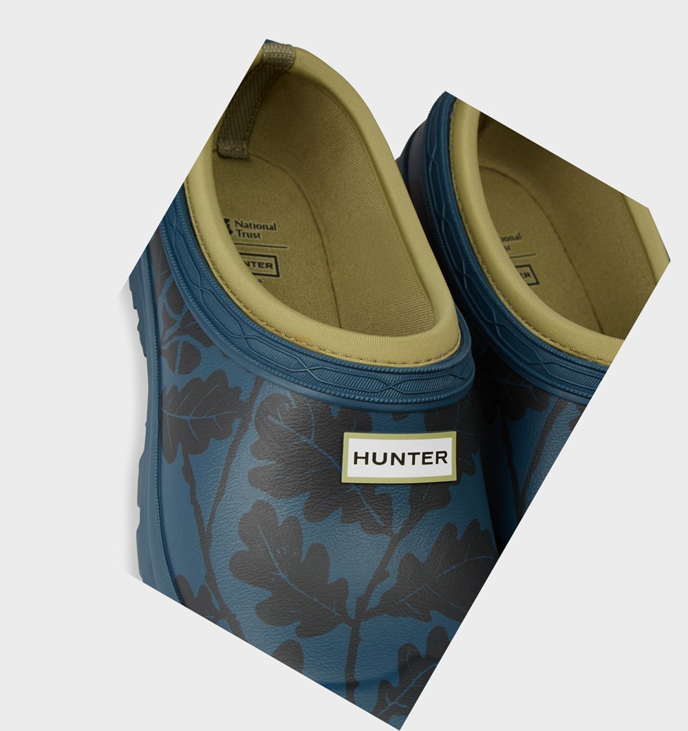 Zuecos Hunter National Trust Print Gardener Mujer Azules | 409KCXRGL